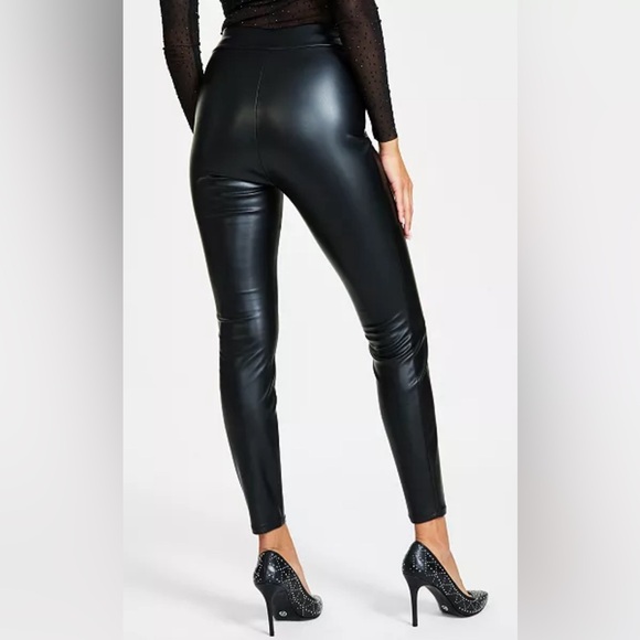 NWT Women's Soft Faux-Leather Leggings Large - Picture 3 of 4